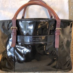 Kate Spade New York Black Patent Leather Top Handle Handbag